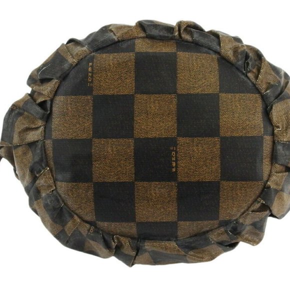 Authentic FENDI tote bag block check beige PVC �~ leather used Auth - Picture 4 of 9